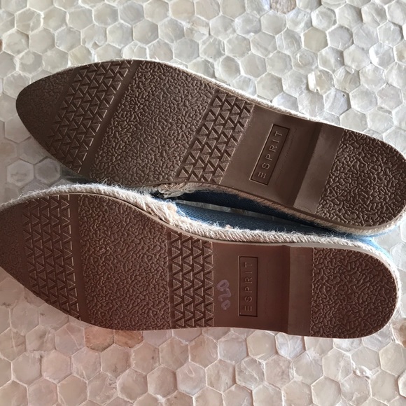 NWOB ESPRIT Blue denim espadrilles size 8 - Picture 5 of 5